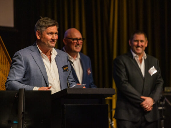 O'Sullivan men making a speech
